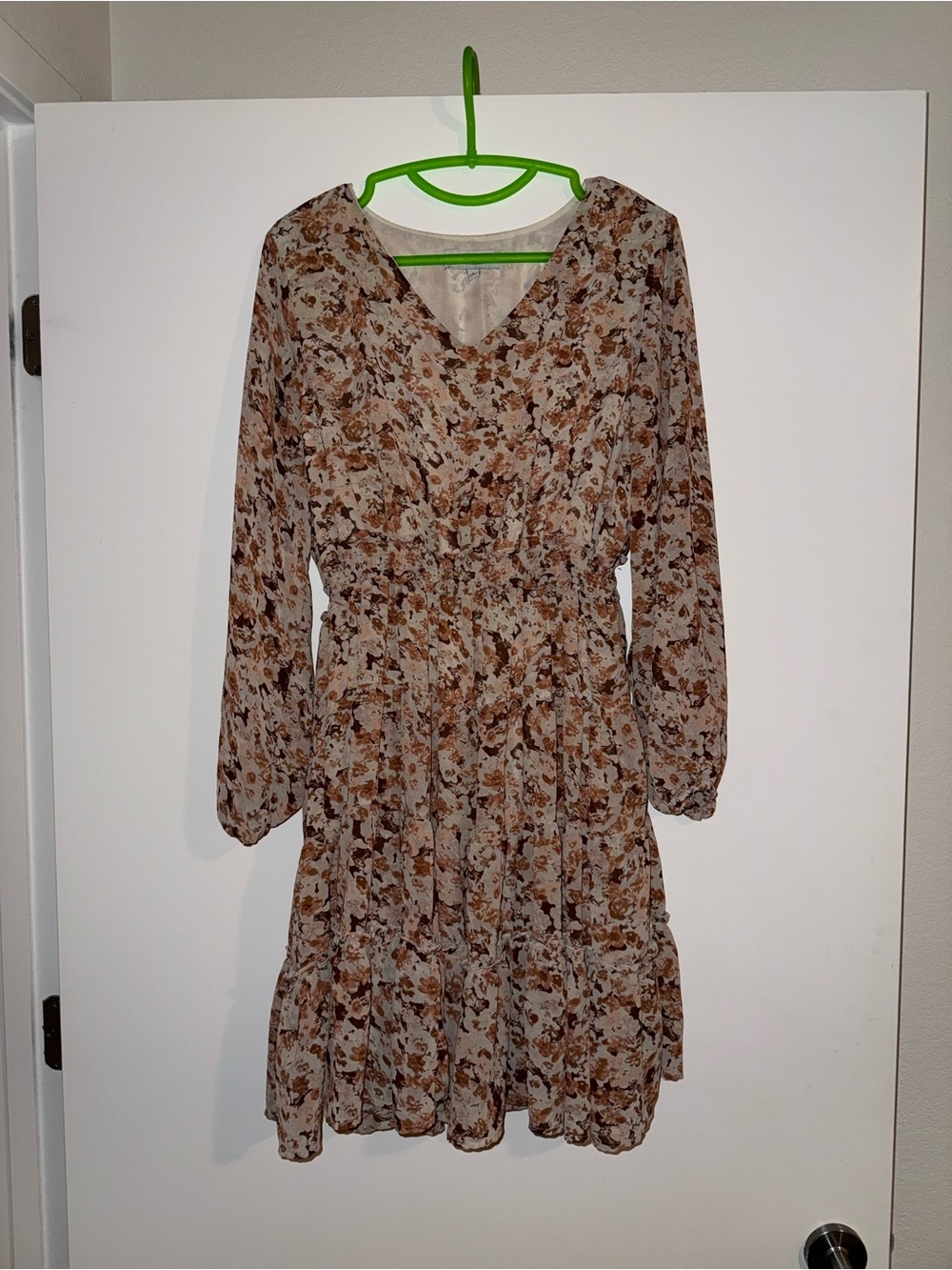 Large Floral Long-Sleeve Dress